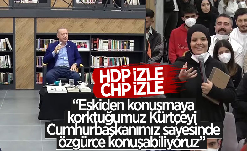 Batman'da genç kız öğrenci, Cumhurbaşkanı Erdoğan'a Kürtçe 'hoşgeldiniz' dedi