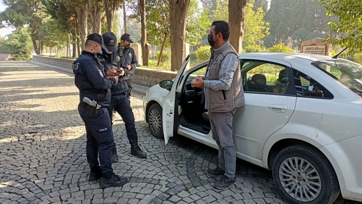 Edirnekapı Şehitliği nde polis denetimi #3