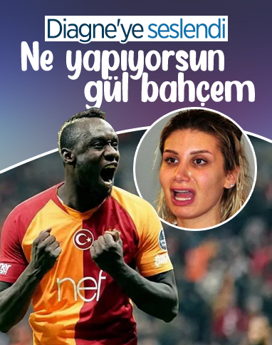 İrem Derici, Galatasaraylı Mbaye Diagne'ye mesaj yolladı