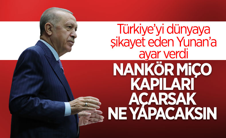 Cumhurbaşkanı Erdoğan'dan Miçotakis'in mülteci açıklamasına sert yanıt