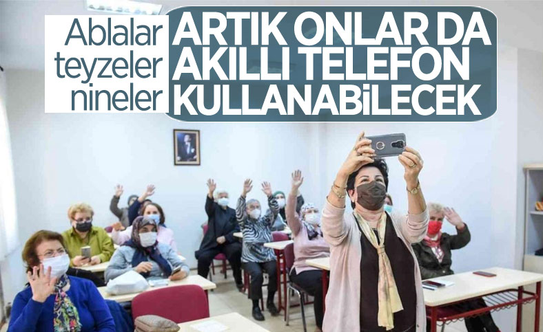 Ankara'da yaşlılara akıllı telefon kursu