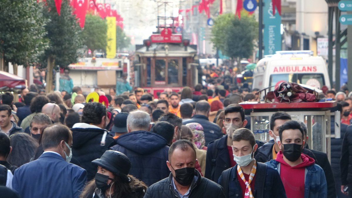İstiklal Caddesi nde yoğun kalabalık  #9