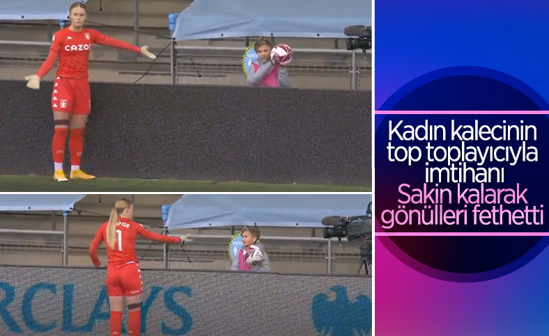Kadın futbolcunun top toplayıcıyla imtihanı