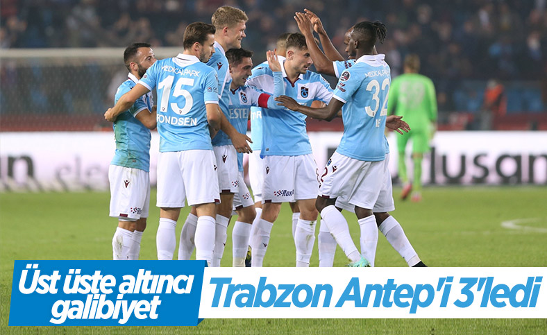 Trabzonspor Gaziantep'i 3-0 yendi