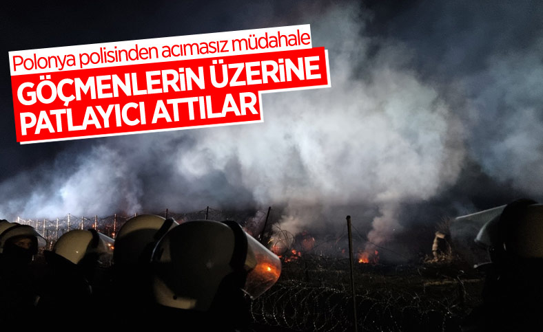 Belarus: Polonya, göçmenlere karşı patlayıcı madde kullanıyor