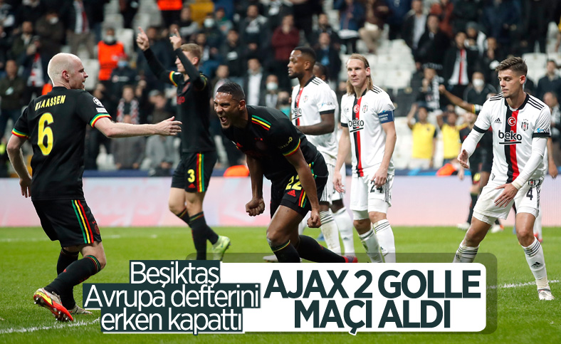 Beşiktaş, Ajax'a 2 golle mağlup oldu