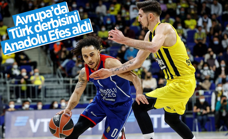 Anadolu Efes EuroLeague'de Fenerbahçe'yi yendi