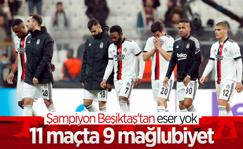 Beşiktaş'ta kötü tablo devam ediyor