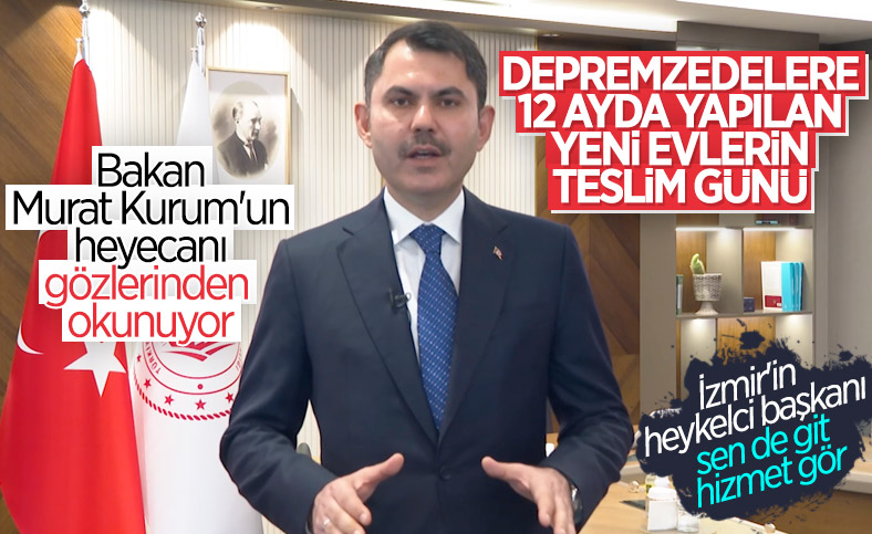 Murat Kurum, İzmirlileri konut teslim törenine davet etti