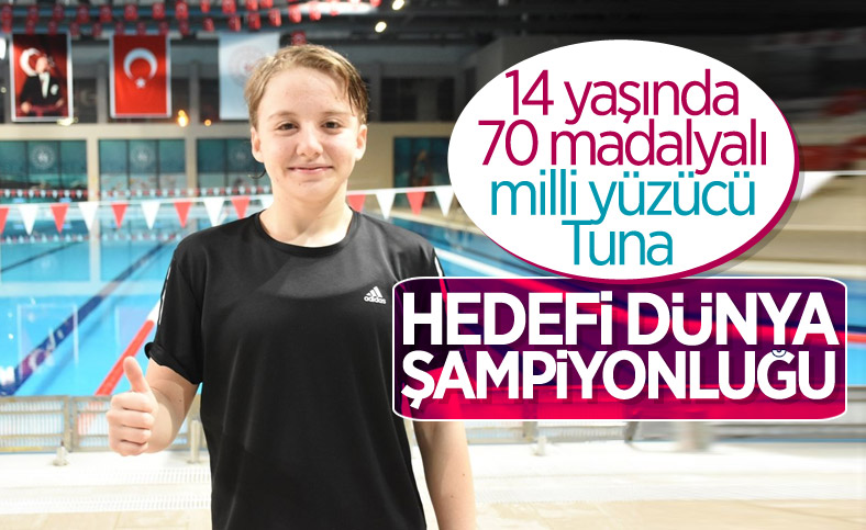 70 madalyalı milli yüzücü Tuna Erdoğan'ın hedefi Dünya Şampiyonluğu