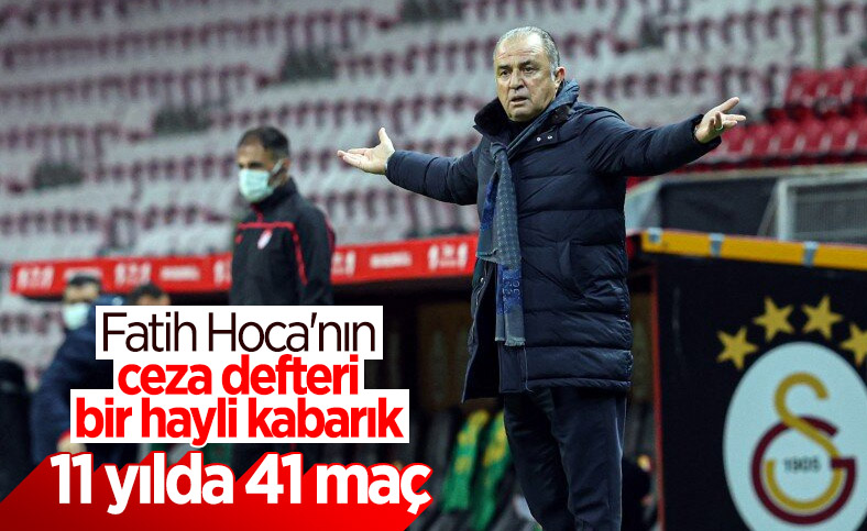 Fatih Terim'e 11 yılda 41 maç ceza