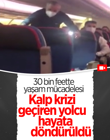 İstanbul'da uçakta kalp krizi geçiren yolcu hayata döndü