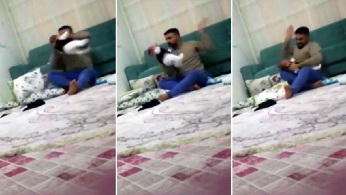 Gaziantep te 3 aylık bebeğini öldüresiye döven baba #1