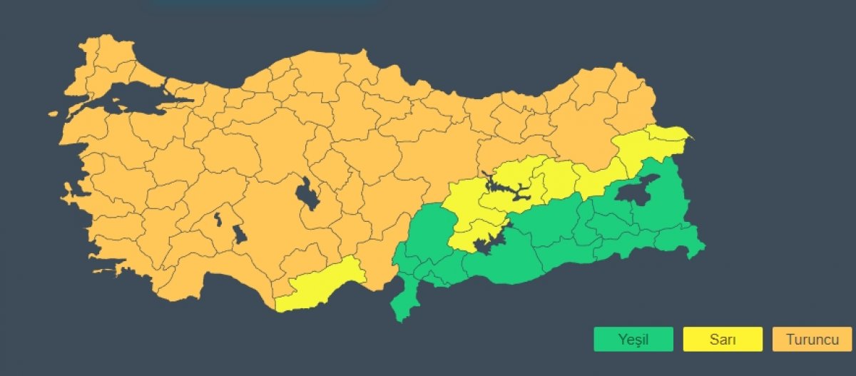 meteoroloji 67 ile hava durumu uyarisi yapti