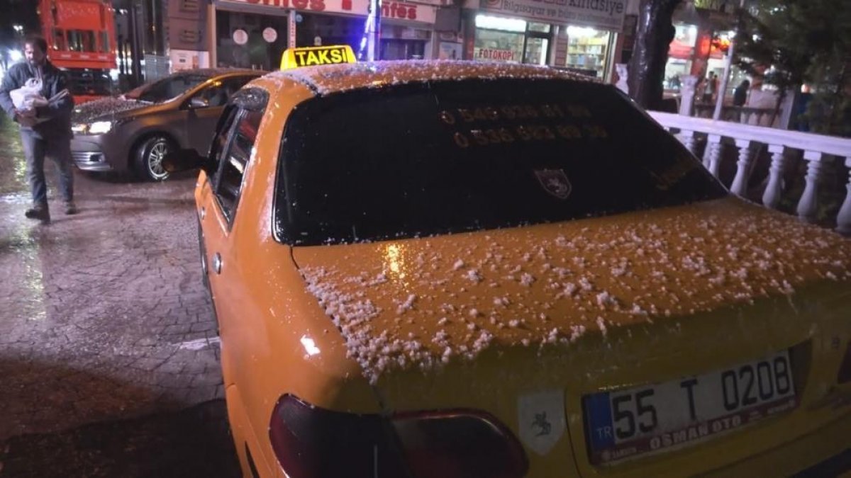 samsun da yagmurdan kacarken doluya tutulmak deyimi gercek oldu