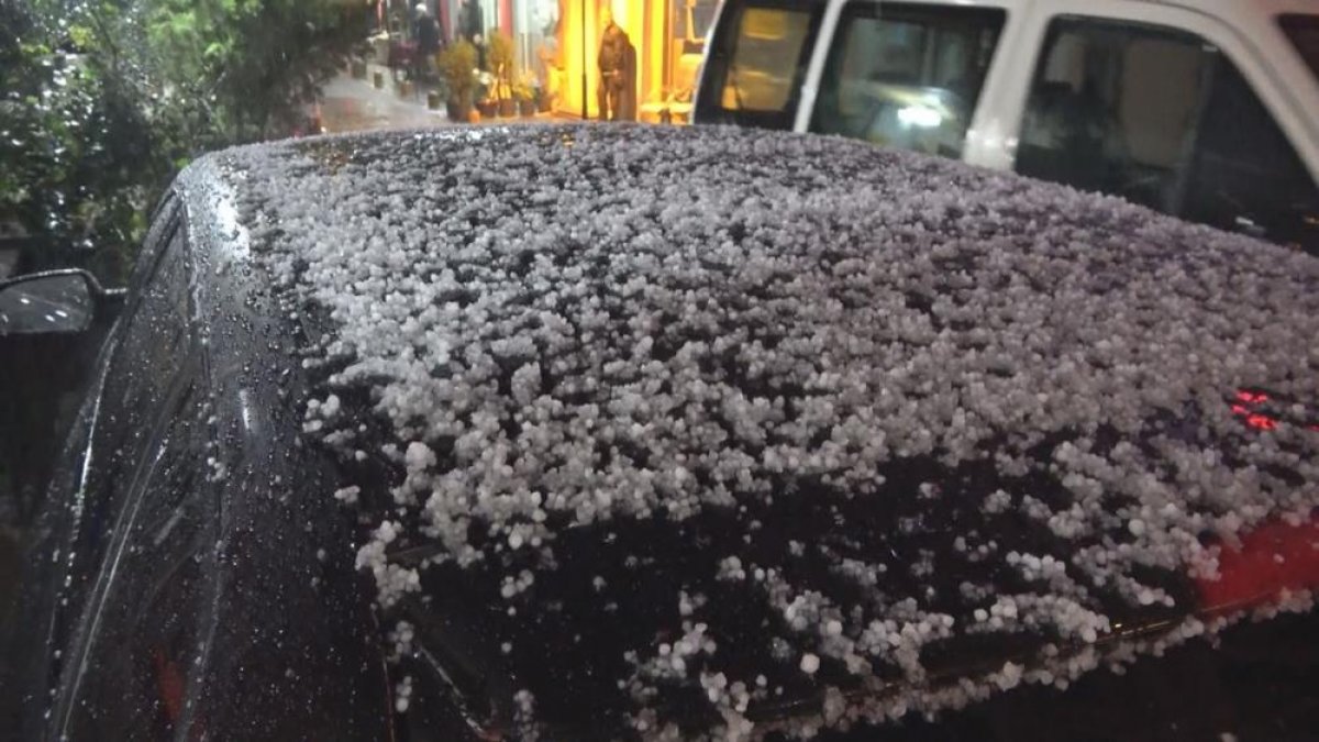 samsun da yagmurdan kacarken doluya tutulmak deyimi gercek oldu