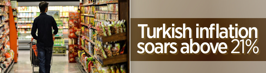 Turkey's annual inflation rate at 21.31% in November
