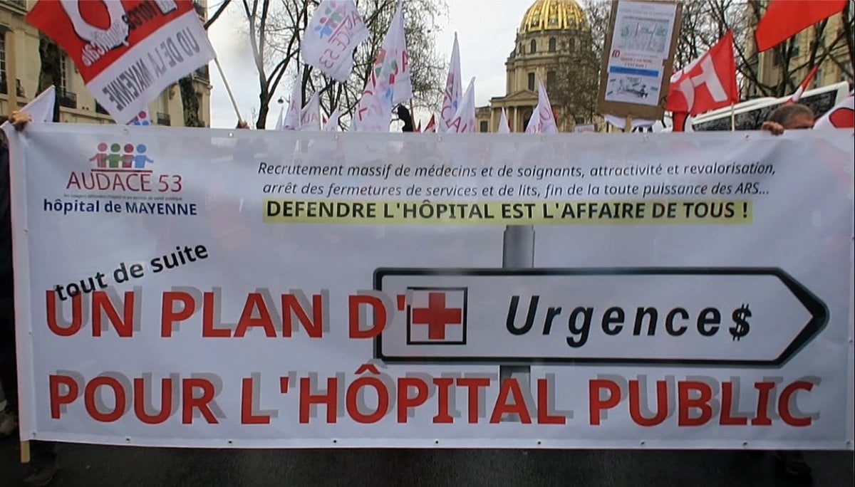 Fransa da sağlık çalışanları yeniden sokağa indi #5