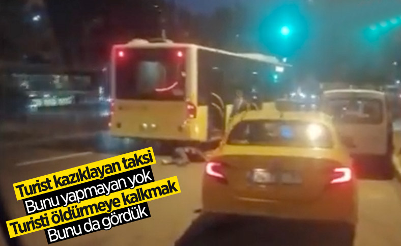 Beyoğlu'nda taksi şoförünün ittiği kadın ölümden döndü