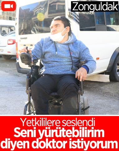 Zonguldak'taki yürüme engelli bir vatandaş 'tedavi olmak istiyorum' dedi