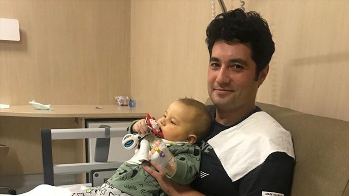 7 aylık Cevdet, babasının karaciğeri ile hayata tutundu #1