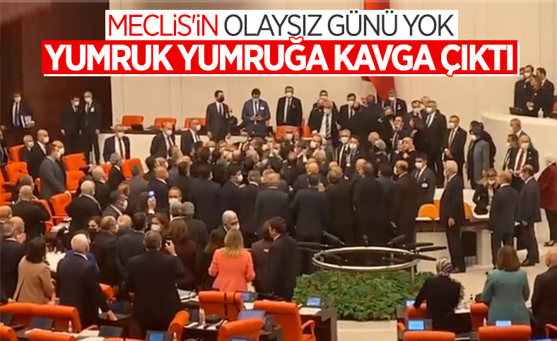 Meclis'te CHP'nin Süleyman Soylu'ya sataşmasıyla yumruklu kavga çıktı