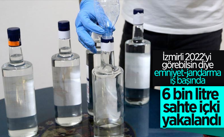 İzmir'de 6 bin litre kaçak içki ele geçirildi