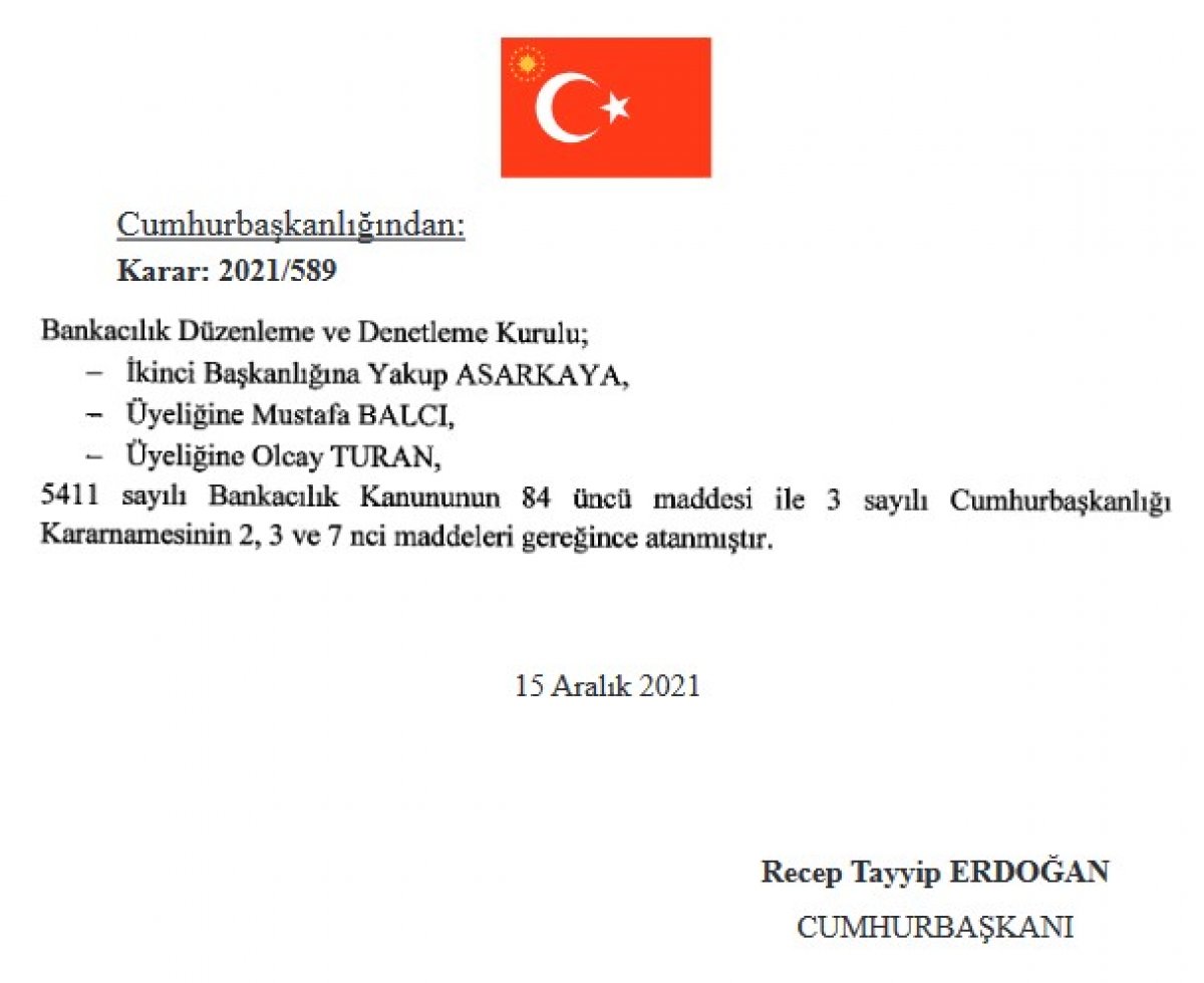Cumhurbaşkanı Erdoğan dan Hazine ve Maliye Bakanlığı na atamalar #4