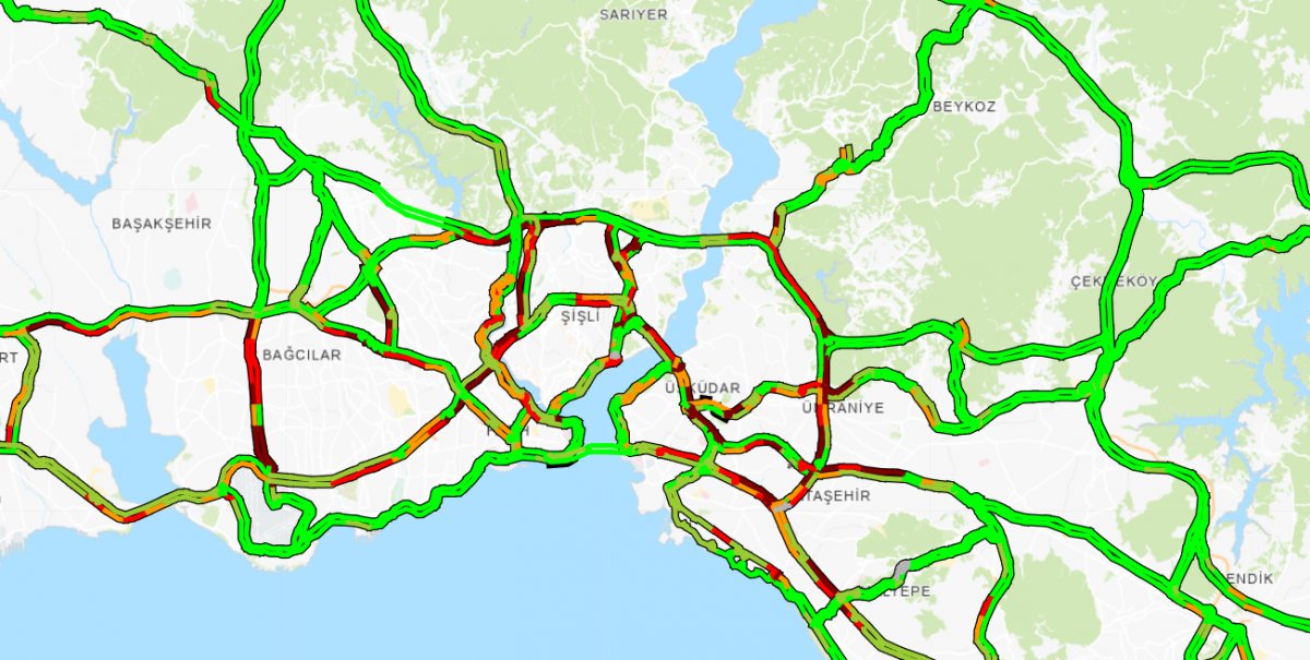 istanbul da trafik yogunlugu