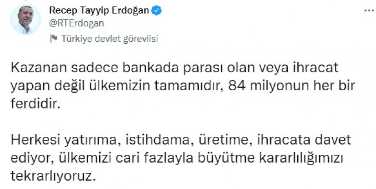 Cumhurbaşkanı Erdoğan dan ekonomiye ilişkin açıklamalar #5