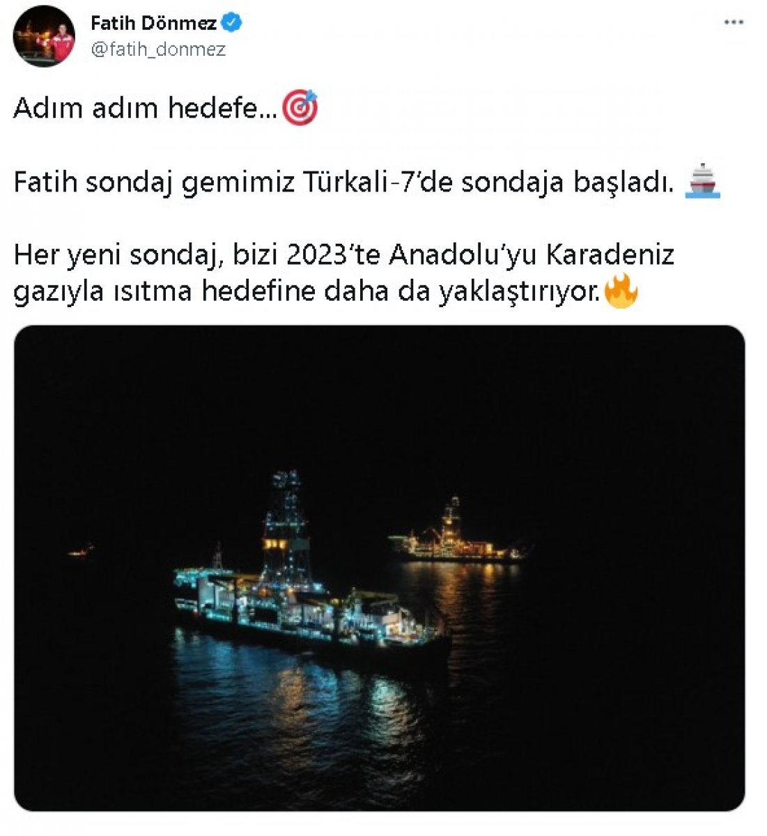 Fatih sondaj gemisi, Türkali-7 kuyusunda sondaja başladı #2