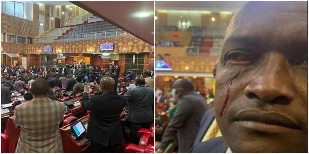 Kenya da milletvekillerinin yumruk yumruğa kavgası #1