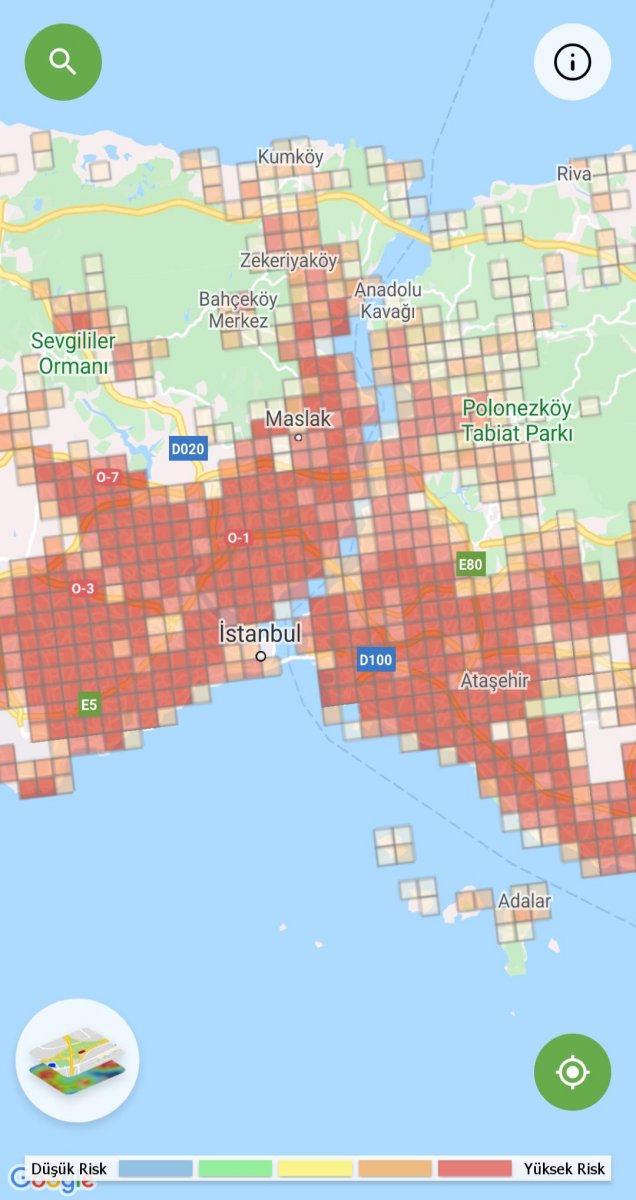 İstanbul’un koronavirüs yoğunluk haritasında, ‘kırmızı’ yoğunluğu #4