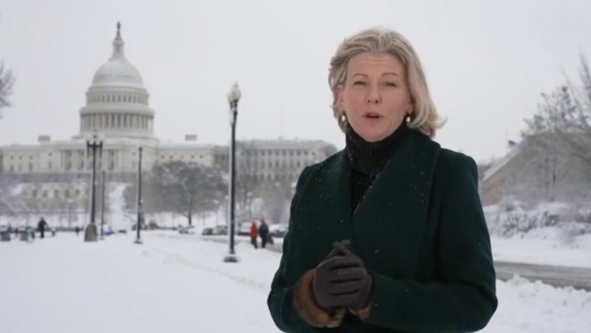 Washington da kar fırtınası, BBC muhabiri Trevelyan a zor anlar yaşattı #1