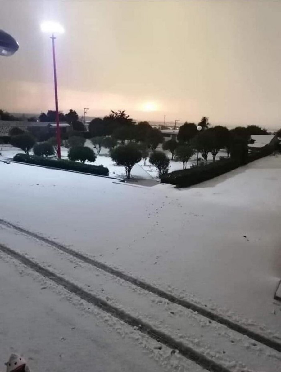 Meksika nın Tlachichuca şehrine tarihte ilk kez kar yağdı #1