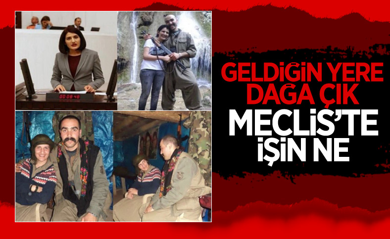 HDP milletvekili Semra Güzel ile öldürülen teröristin samimi pozları