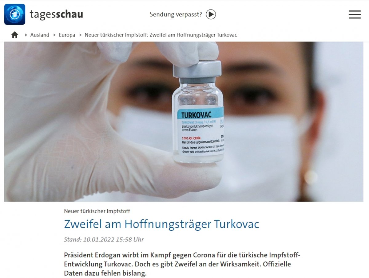 Alman medyası Turkovac aşısını hedef aldı #1
