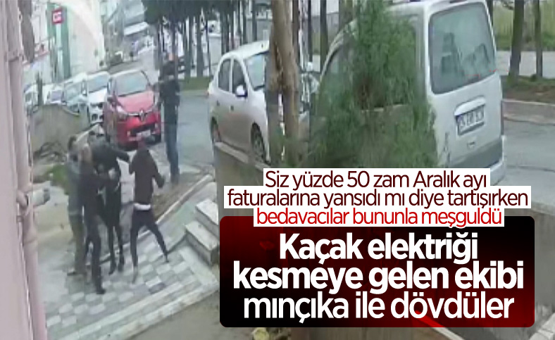 Büyükçekmece'de kaçak elektriği kesen görevlilere saldırı