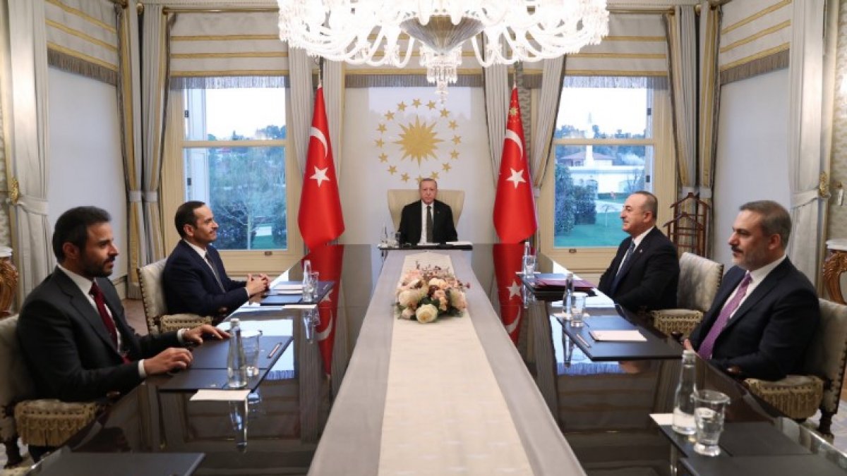 Cumhurbaşkanı Erdoğan, Katar Dışişleri Bakanı'nı kabul etti