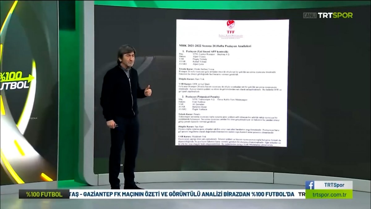 Rıdvan Dilmen, Rizespor-Beşiktaş maçıyla ilgili belge yayınladı #1