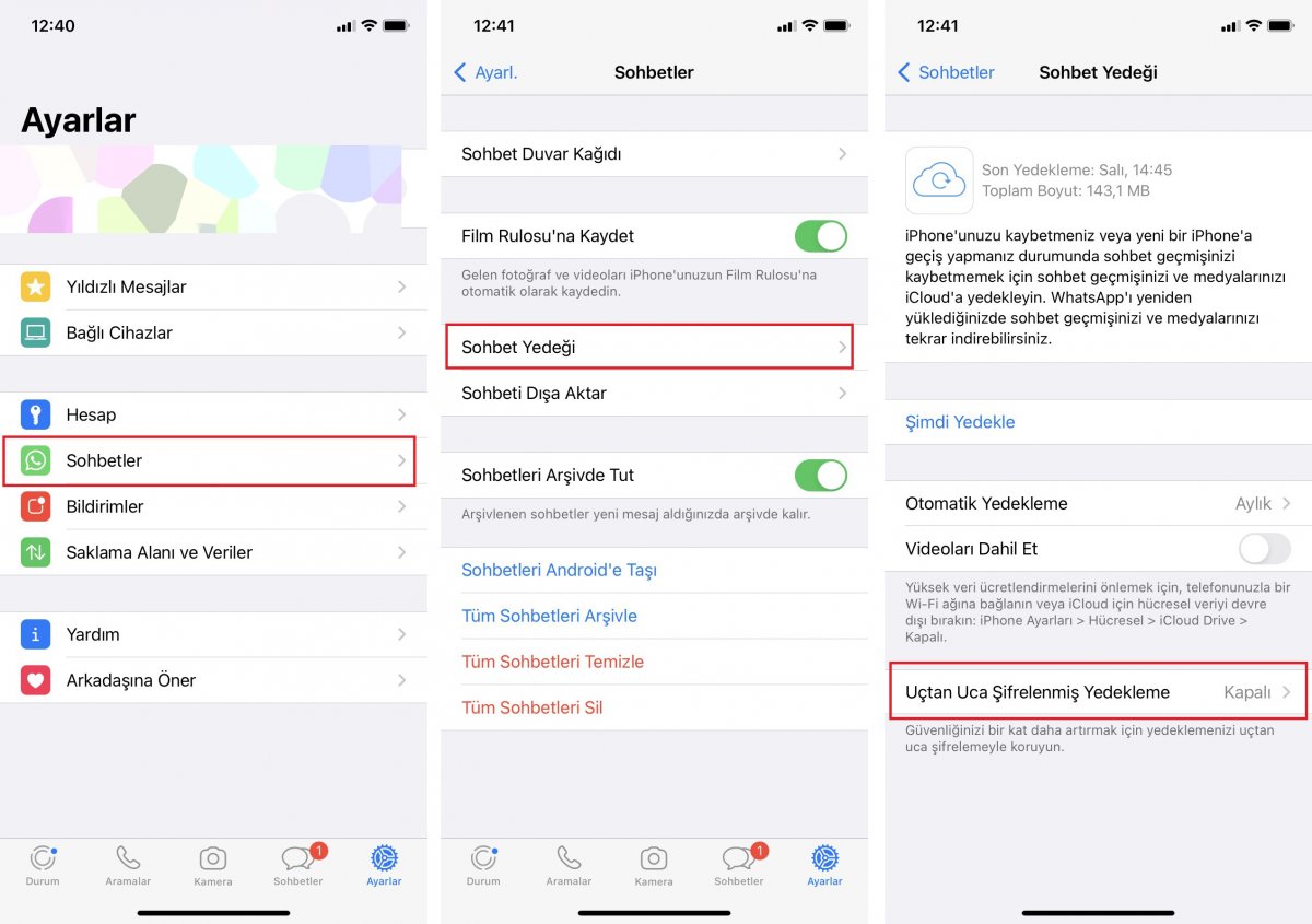 iPhone larda WhatsApp sohbet yedekleri nasıl şifrelenir #2