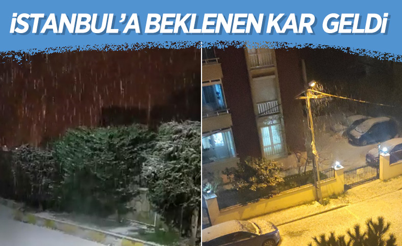 İstanbul'da kar başladı