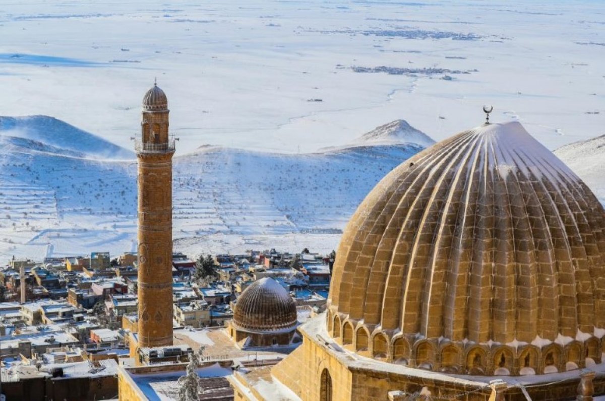 Mardin de kartpostallık kar manzaraları  #6
