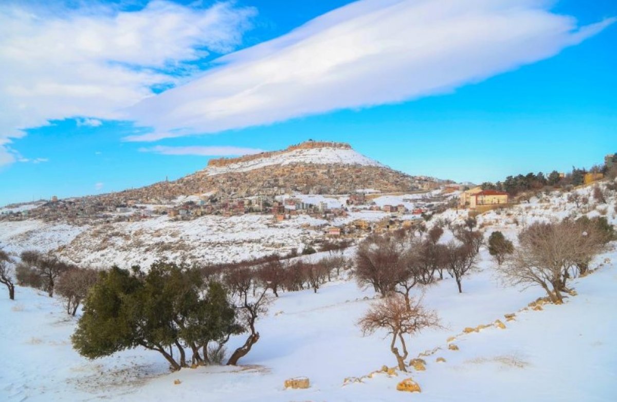 Mardin de kartpostallık kar manzaraları  #4