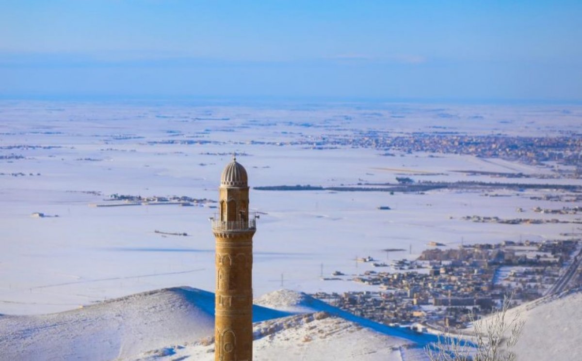 Mardin de kartpostallık kar manzaraları  #7