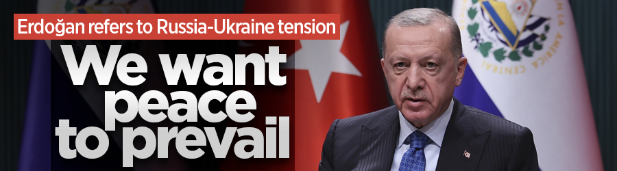 Erdoğan says Turkey wants peace in region, referring to Russia-Ukraine tension