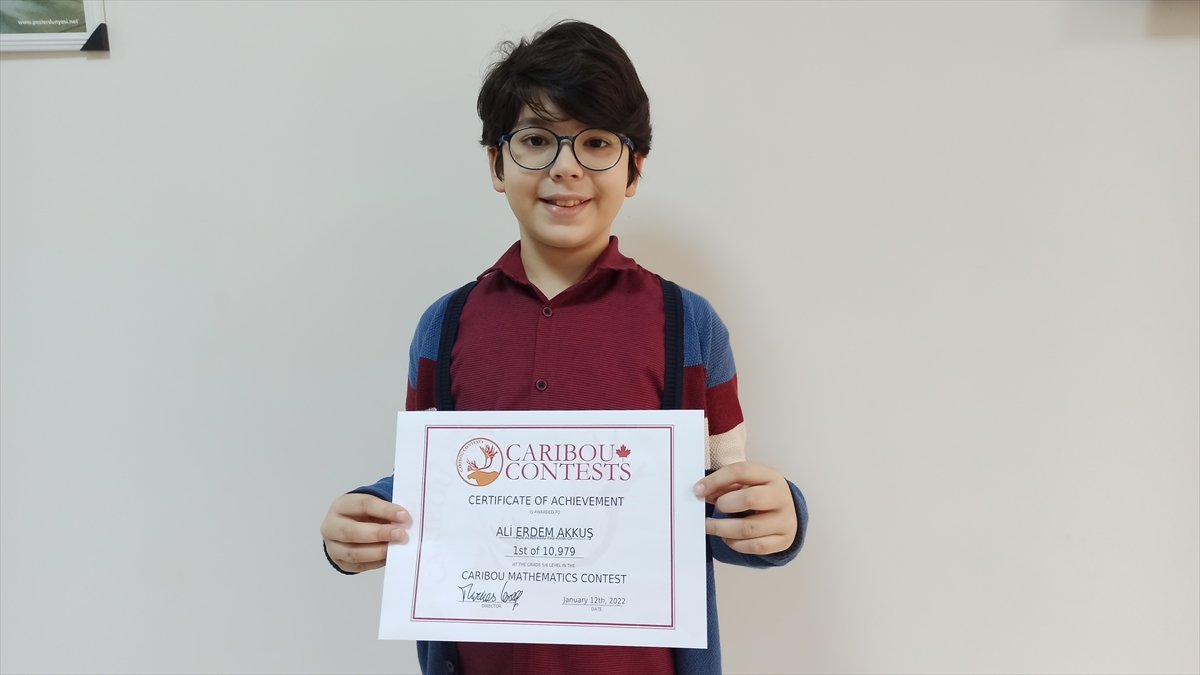 Osmaniyeli öğrenci, Caribou Matematik Yarışması nda dünya şampiyonu oldu #1