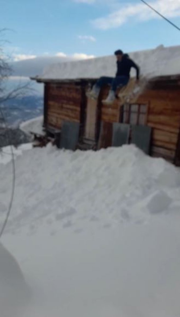 Artvin de dede ve torunun kar eğlencesi #4