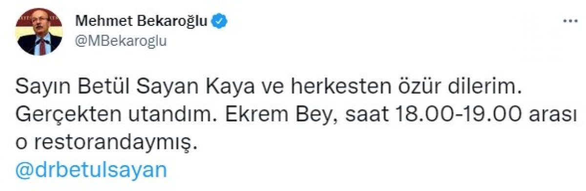 Mehmet Bekaroğlu, İmamoğlu nun balıkçı ziyareti doğrulanınca özür diledi #1