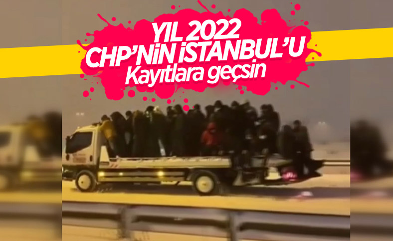 Arnavutköy'de yolda kalan vatandaşları çekici taşıdı